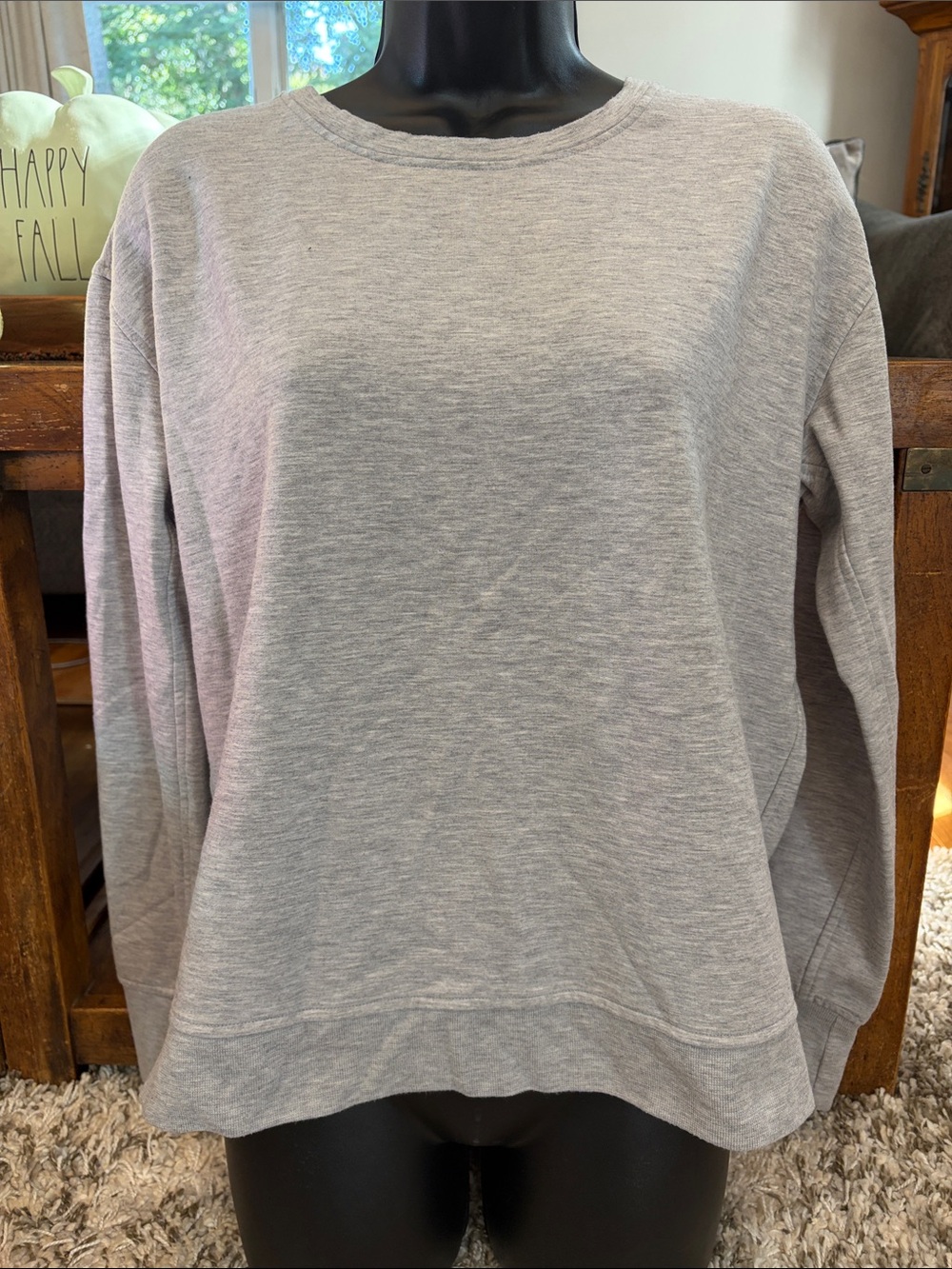 Victoria Sport Light Gray Crewneck Sweatshirt- Women's Relaxed Fit size Small